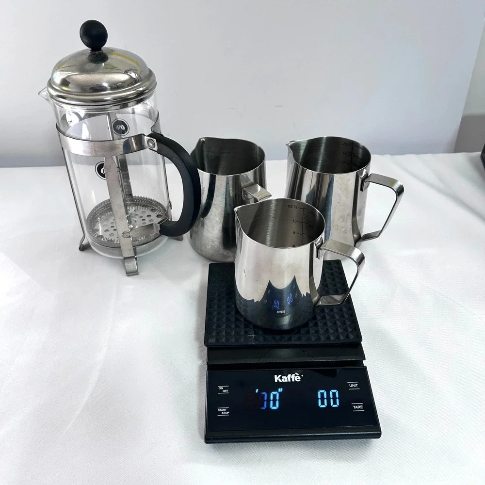 LOT of 8 Barista Tools French Press Coffee Milk Frothing Tamper‎ Art Coffee Book